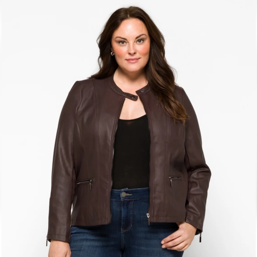 Ebele Faux Leather Jacket